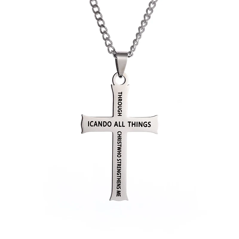 Кулон-крест из нержавеющей стали 3 цвета