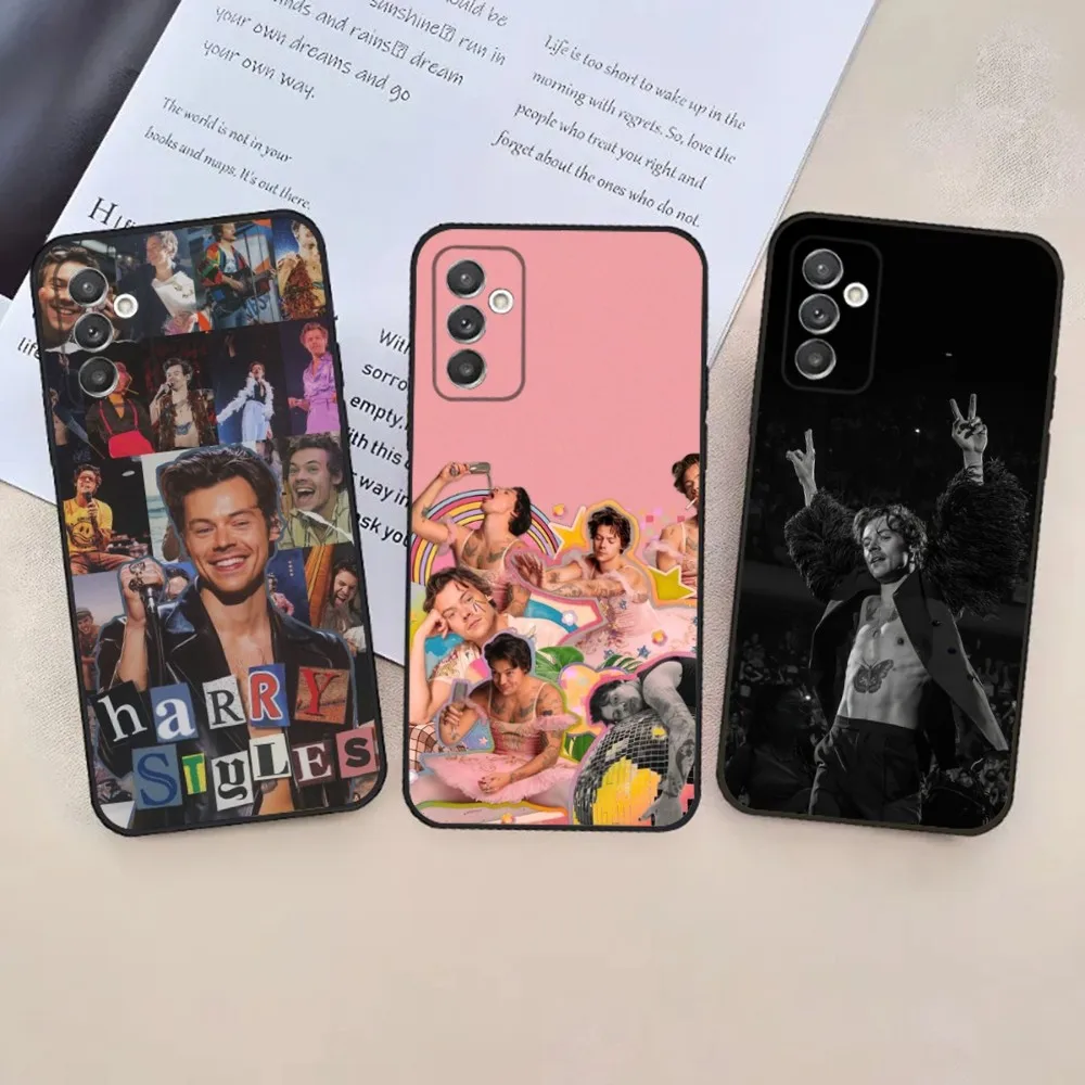 H-HaRRyS-S Singer S-Styles-S Phone Case For Samsung S24 23 22 30 21 10 9 Ultra Plus Lite FE 5G Black Soft