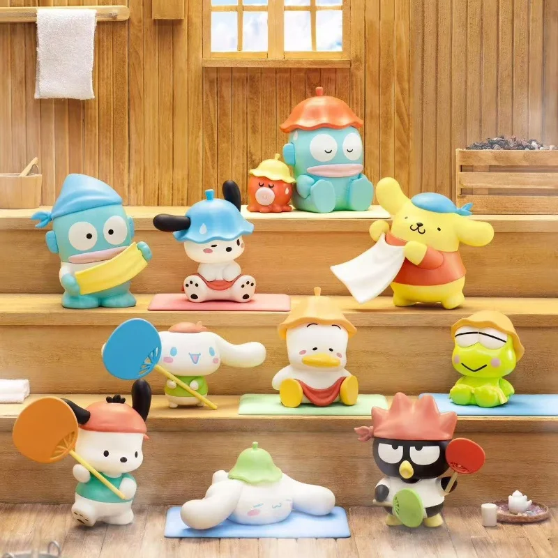 Miniso Sanrio Steam Sauna Series слепая коробка куклы игрушки Cinnamoroll Pompompurin модная кукла подарок