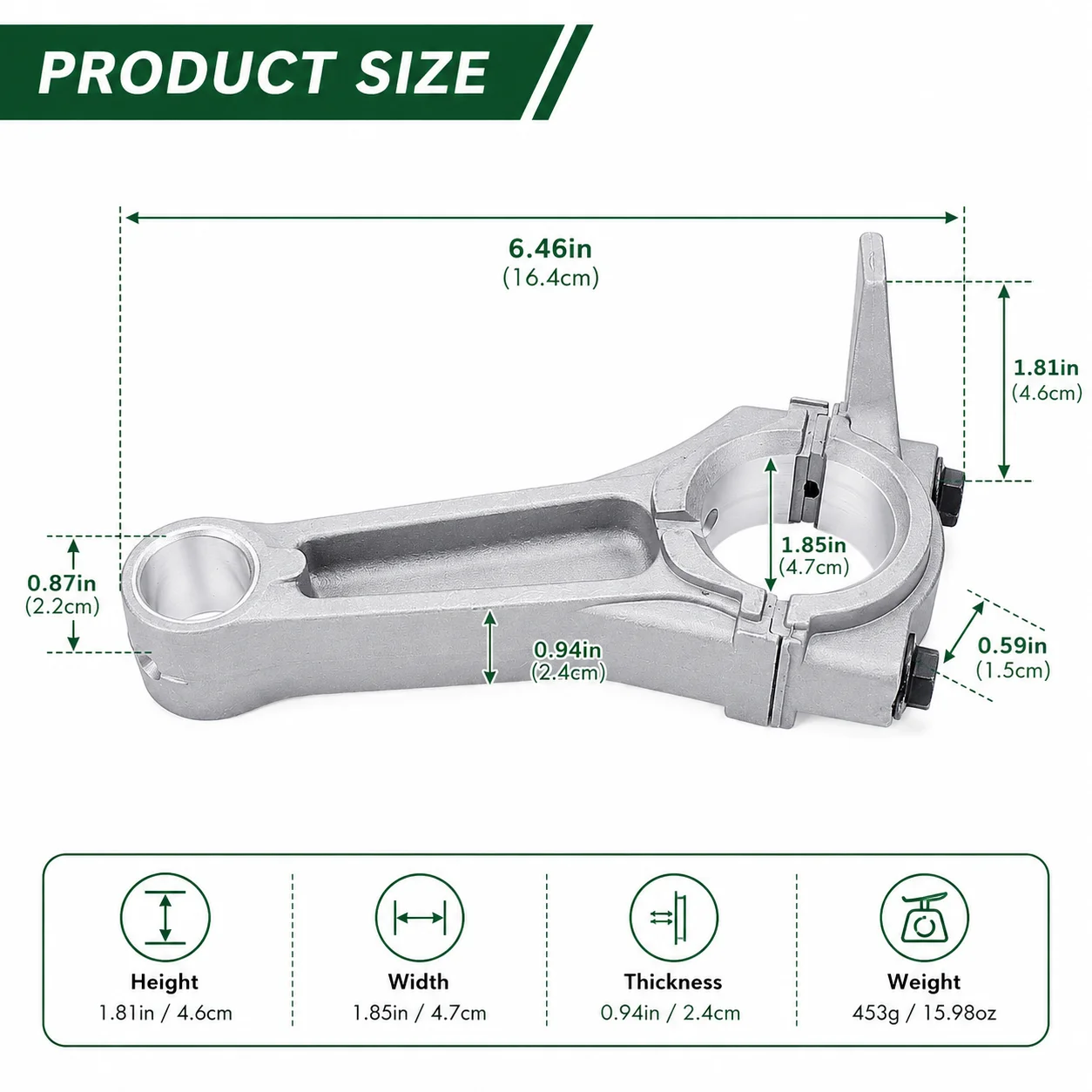 Шатун для двигателей Honda GX340 GX390 340 390 188F 11HP 13HP, запчасти для генераторов и газонокосилок, OEM 13200-ZE3-010 (art.: 3920db0ec14dc) - 3920db0ec14dc