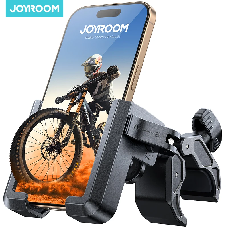 Фото Противоударный велосипедный держатель для телефона Joyroom, полукорпус 360° °   Крепление для телефона на мотоцикле, велосипедный держатель для мобильного телефона для телефонов 4,7-7 дюймов №1