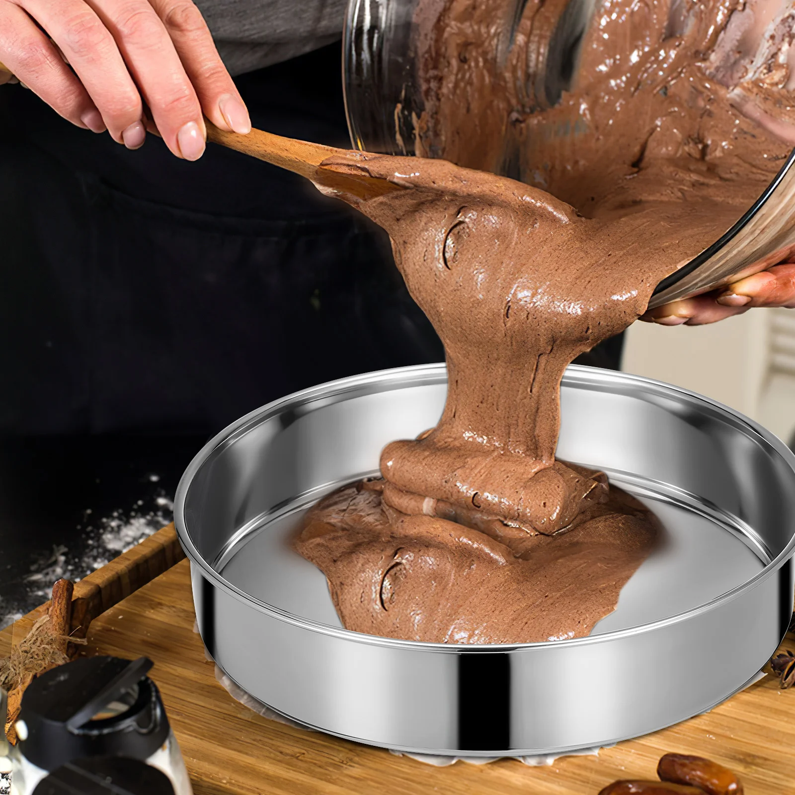 2 шт. форма для торта из нержавеющей стали кексы тарелка выпечки сыра круглая