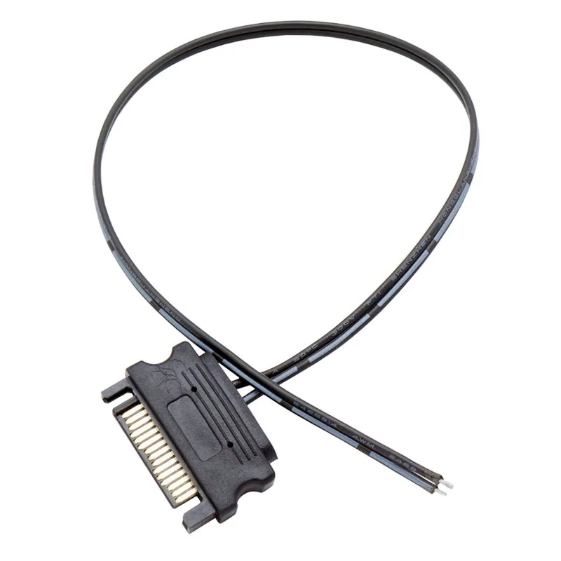 SATA 5V 15pin Штекерный провод 22Awg крышка компьютера из луженой меди лампа светильник световой лентой кабель питания штекер 15 см 30 см 50 см