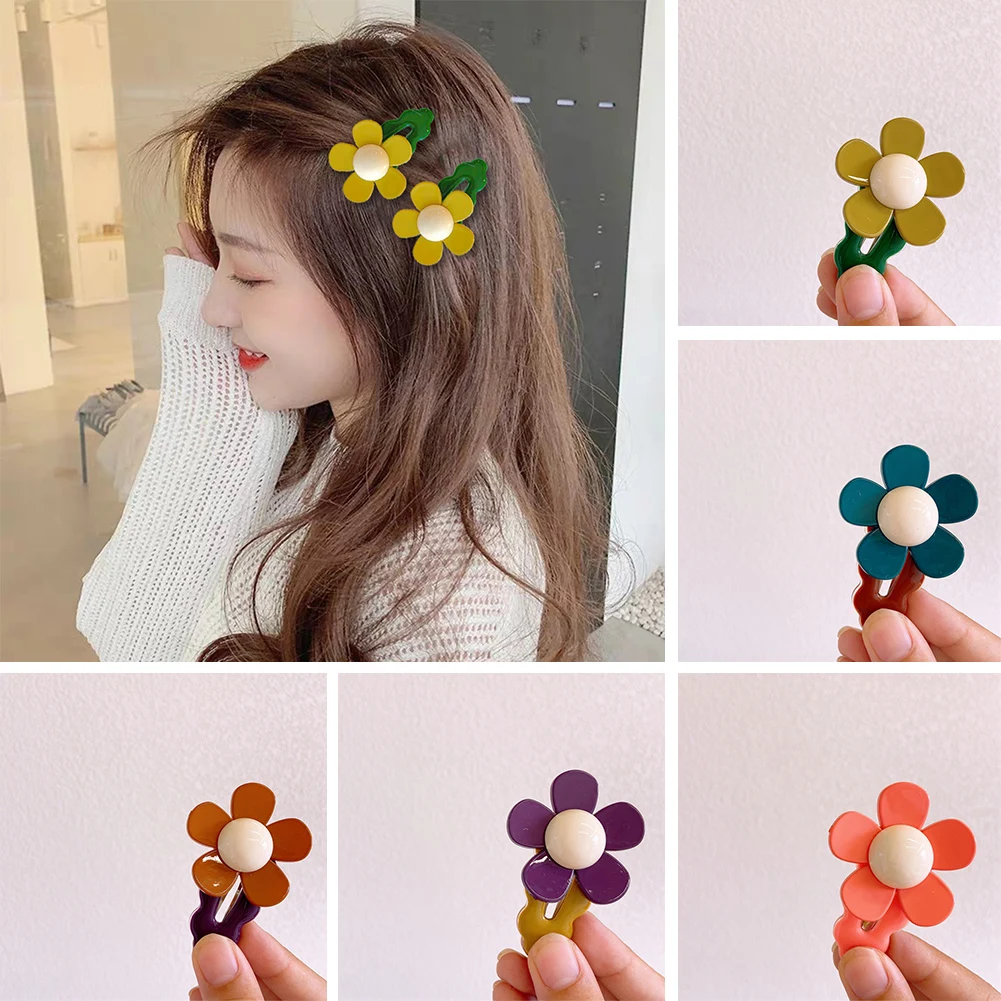 

New Girls Cute Colorful Flower Hairpins Sweet Hair Decorate Headwear Hair Clips Barrettes Hairgrips Fashion Hair Accessories