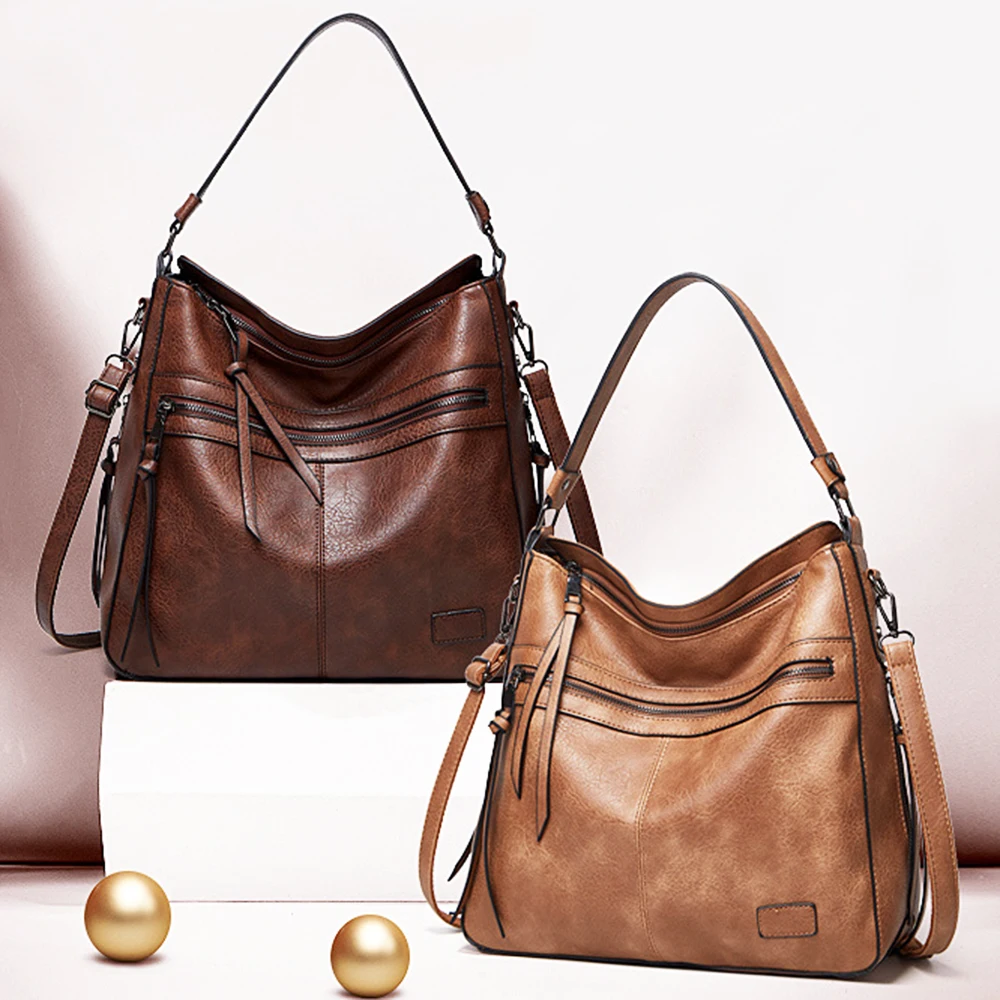

New Luxury Brand Designer Vintage Leather Purses and Handbags 2022 Women Bag Female Hand Bag Tote Bag Mujer Fashion Shoulder Bag