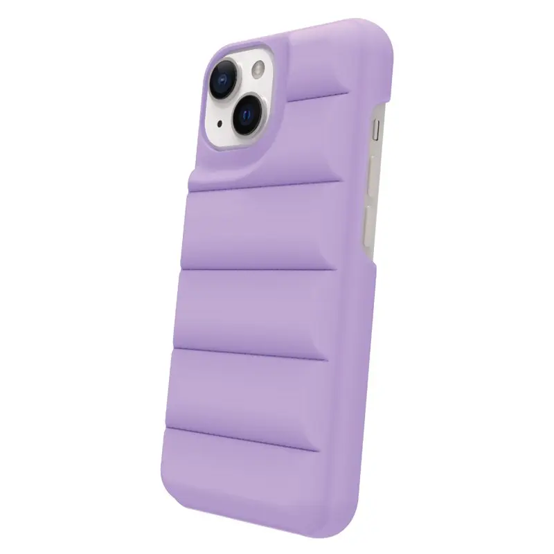 2023 new for Puffer Soft Quilted Phone Case for iPhone 14 Plus - Purple