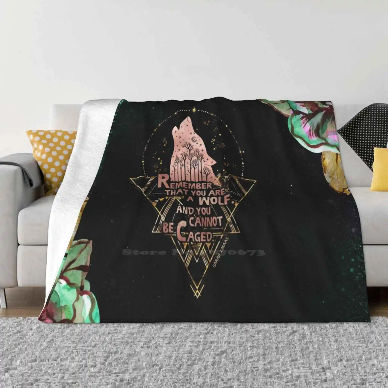 Acowar-Wolf трендовый стиль забавное модное мягкое одеяло книги волк читает