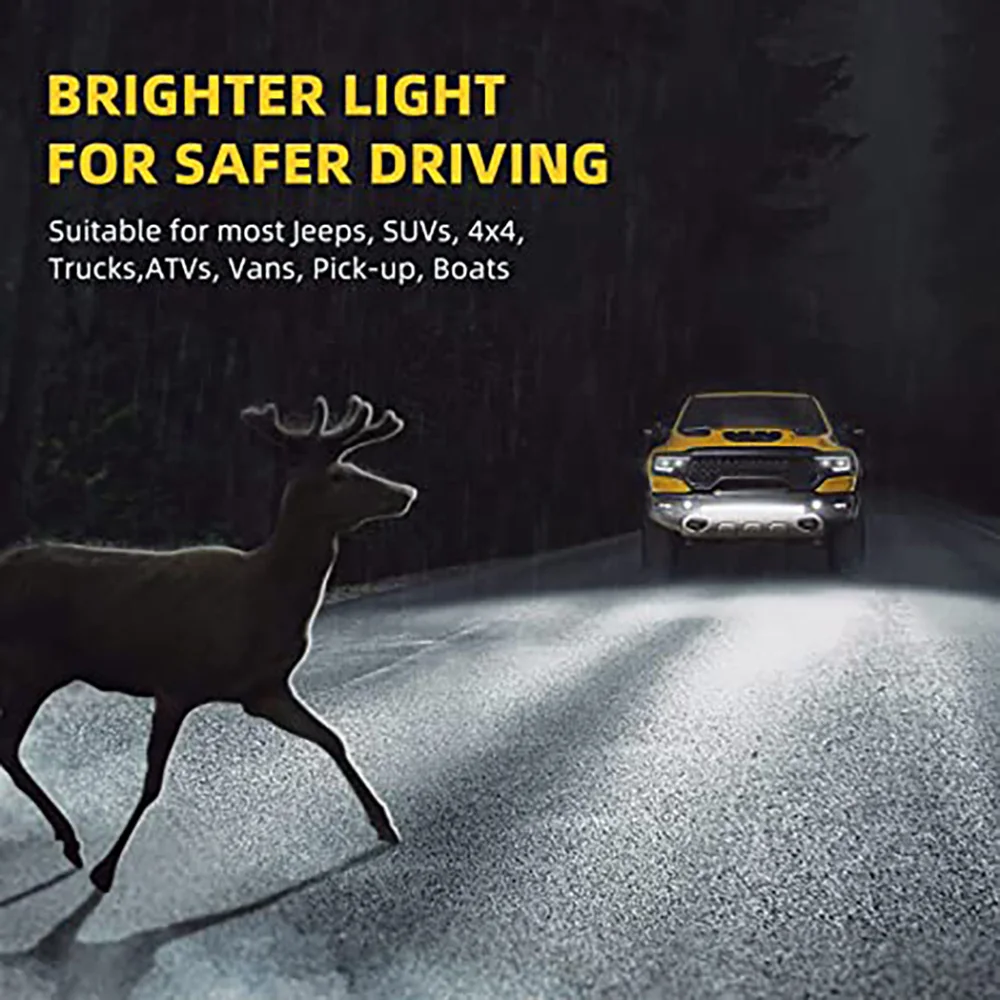 Светодиодные подсветки BMAD с утапливаемым креплением 5 дюймов 12 В трехрядные