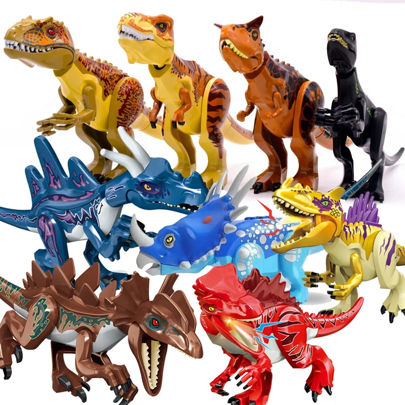 

Big Size Assembled Building Blocks Toy Dinosaur World Triceratops Tyrannosaurus Children Animal Model Bricks Toys for Boys Gifts