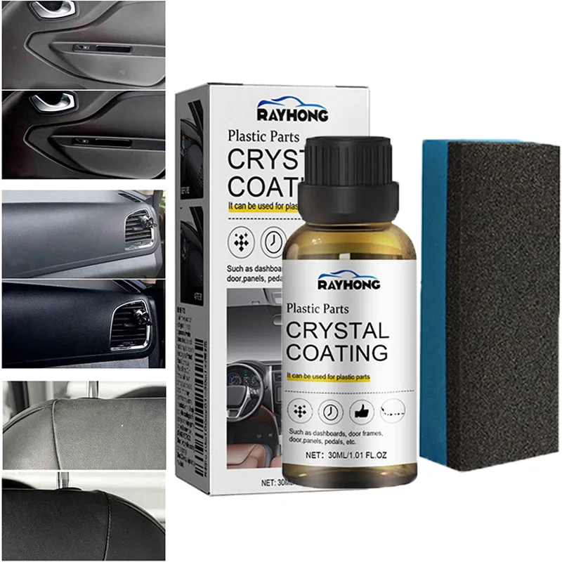 

30 мл новое пластиковое отремонтированное покрытие для чистки салона автомобиля, защита от пыли, полировка, обслуживание, покрытие сиденья на приборной панели 2025