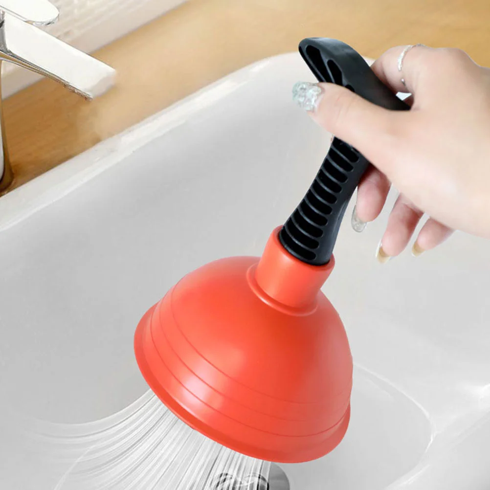 

Bathroom Plunger Tool Unclog Heavy Duty Cleaner Toilet Drain Supplies Holder Rubber Pipe