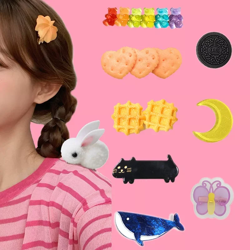 

Headwear For Women Cute Girls Childrend Kids Hairpin Novelty Funny Gift Sweet Hair Accessories Lovely Rabbit Cat