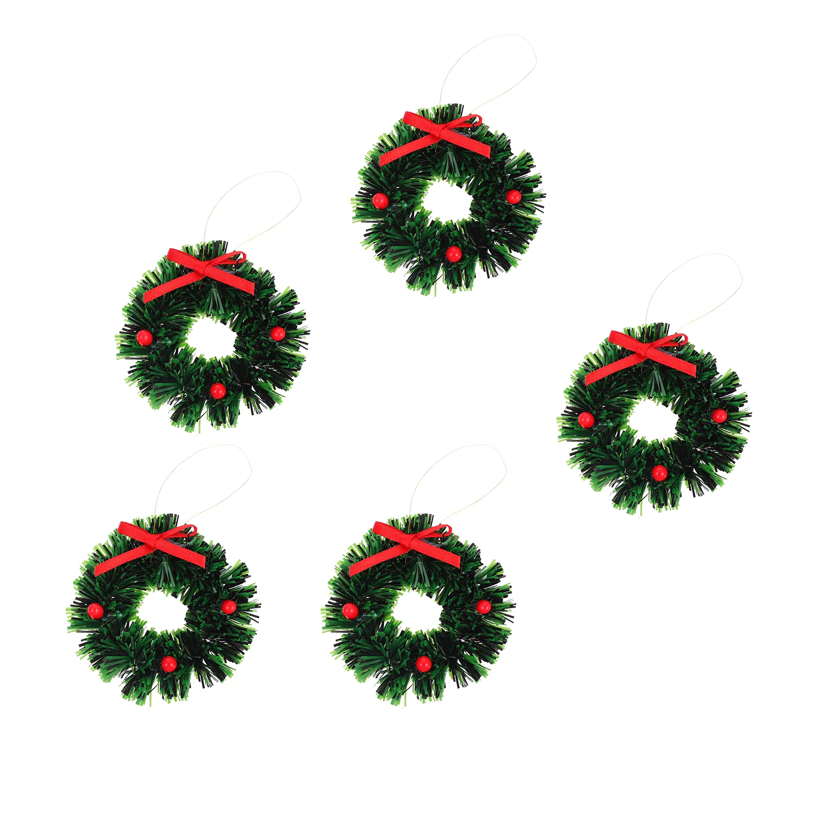 

Christmas Wreath Holiday Cake Decoration Small Wreaths Tree Hanging Ornament Wall Party Miniature Topper Door Santa Claus