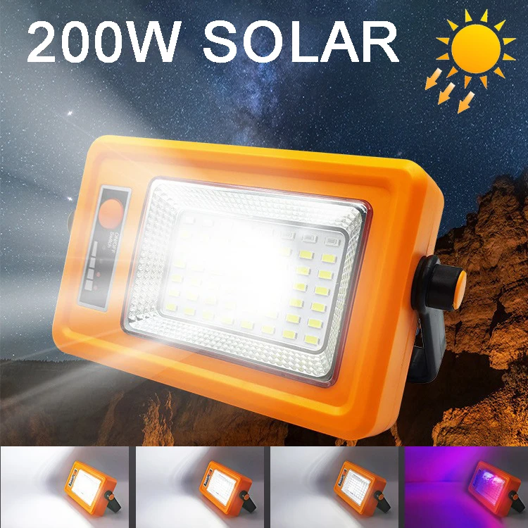 

Super Bright Solar Work Light USB Rechargeable LED Searchlight Spotlight High Lumens Camping Light Work Lamp Waterproof Lantern