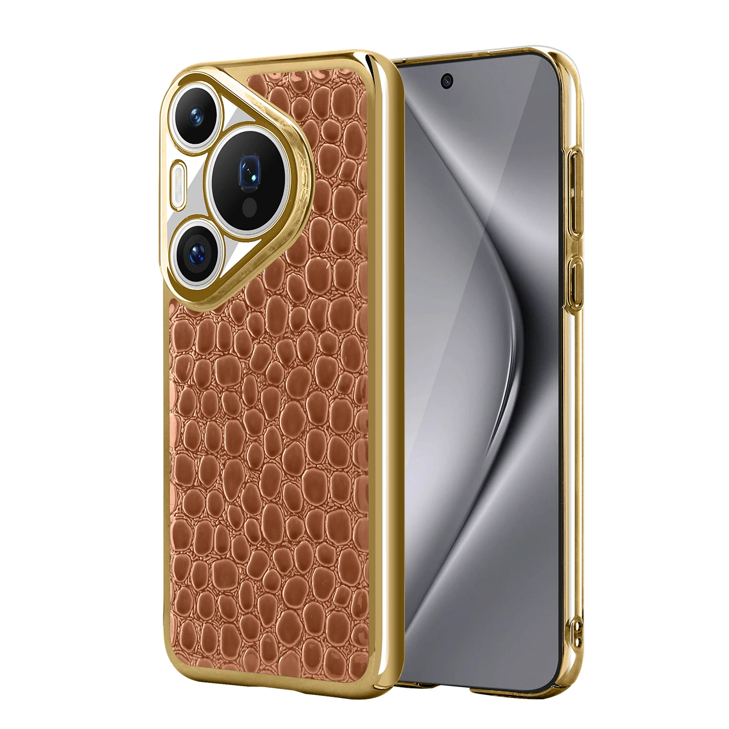 Чехол для телефона из искусственной кожи со змеиным крокодиловым узором Huawei P40 P50