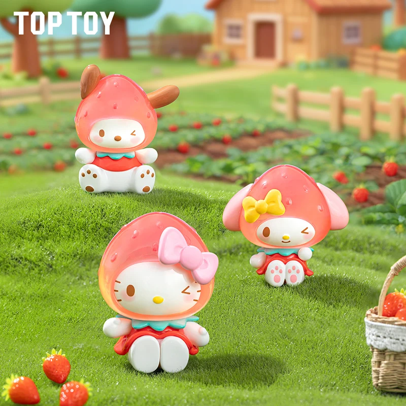 Фото TOPTOY Sanrio Character Strawberry Candy Series: Мини-брелок-подвеска для рюкзака, оригинальные игрушки-сюрпризы, кавайные аниме-фигурки №5