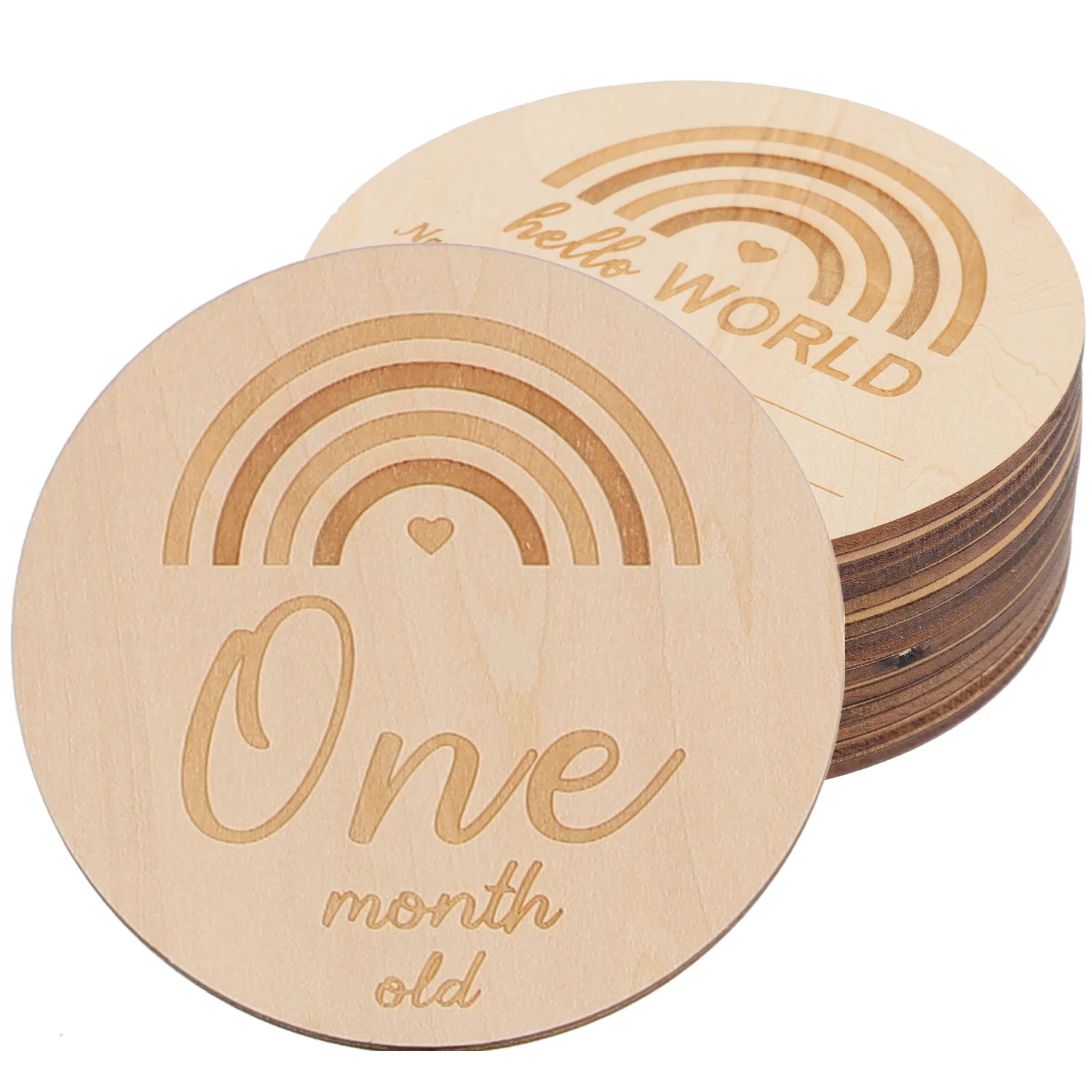 

13 шт., деревянные ежемесячные открытки для новорожденных