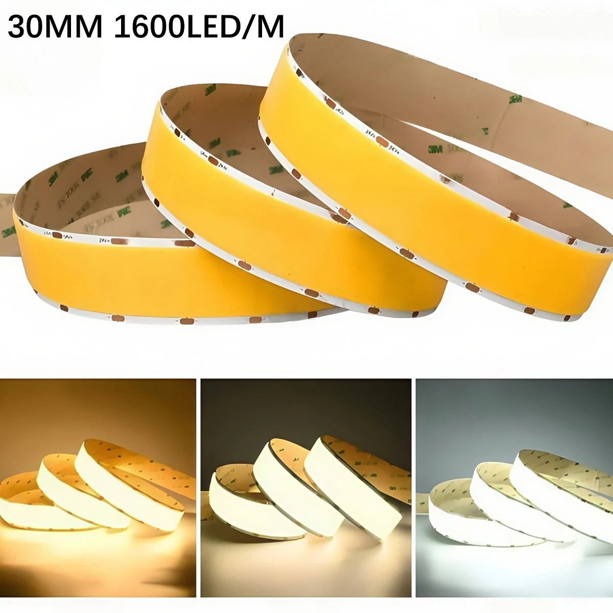 

Светодиодная лента COB 30 мм 1600 LED/м 3000/4000/6500K 5 м
