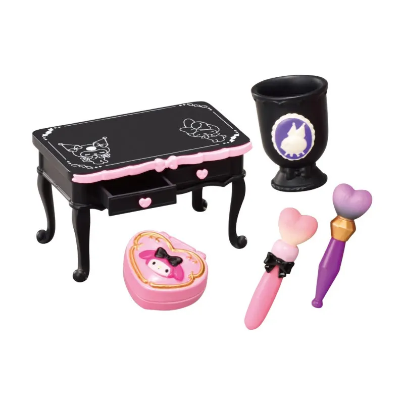 Фото Набор миниатюрных фигурок Rement Sanrio Kuromi My Melody Prank Blind Box: косметика, декор для рабочего стола, коллекционные игрушки для фанатов аниме №5