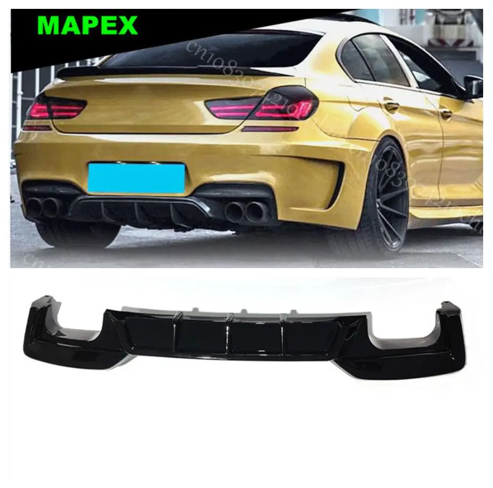 Фото Блеск черный задний бампер диффузор губа ДЛЯ BMW F06 F12 F13 M Sport 6 серии 12-16 №2