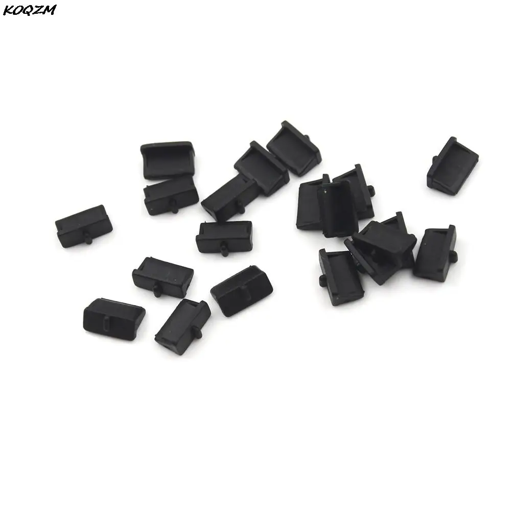 5 шт./20 шт. Черная мягкая пластиковая крышка для USB-порта пылезащитная женского