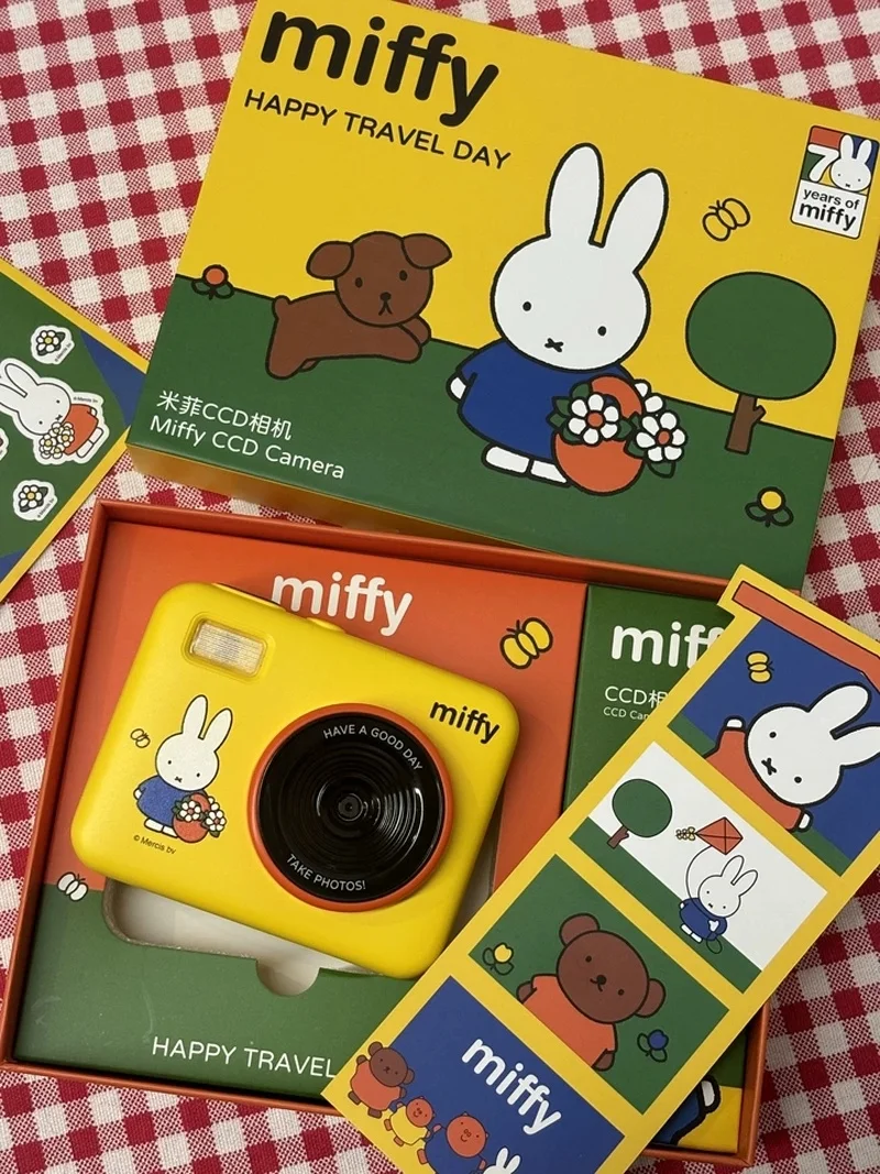 Фото В наличии: Оригинальная складная CCD-камера серии Miffy, лимитированная серия к 70-летию, милый мультяшный декоративный элемент, подарок. №4