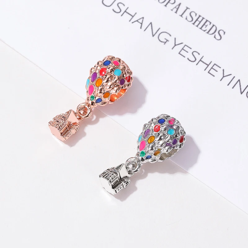 Фит Пандора Дисней Піксар Дом & Шарики Шармы Для Изготовления Женских Браслетов Аксессуары Для Девочек Браслеты Замок Подвеска.