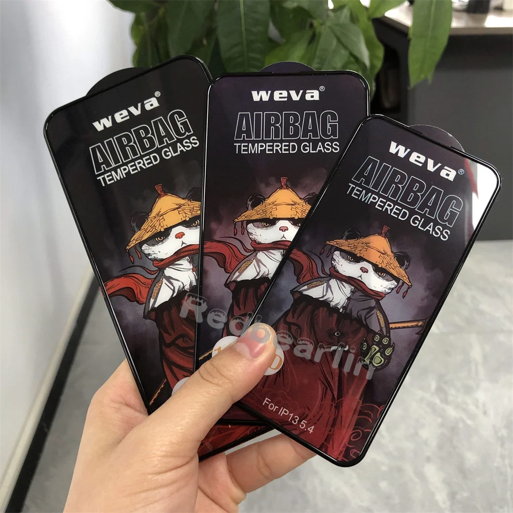 10/20Pcs 18D 9H Hardness Airbag Dust Tempered Glass Screen Protector For Iphone 12 13 14 Pro Max 7 8 plus X XR 11 Xs max