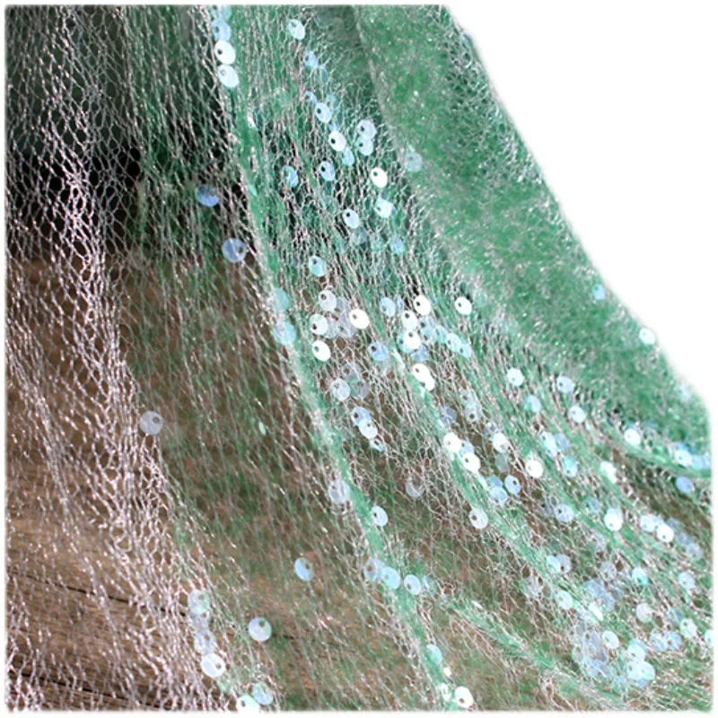 Сетчатая юбка с блестками и пайетками Оригинальная дизайнерская ткань оптовая