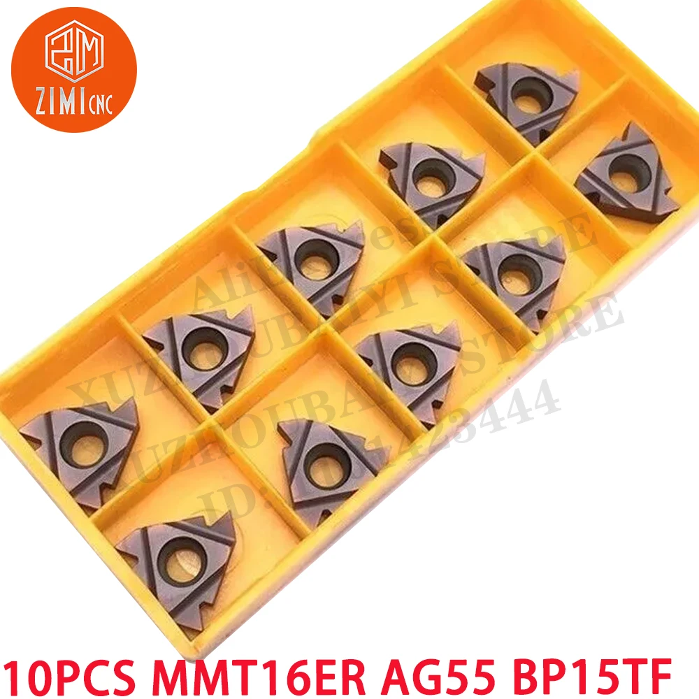 10 шт MMT16ER AG55 BP15TF Внешние твердосплавные резьбовые пластины Инструмент с ЧПУ