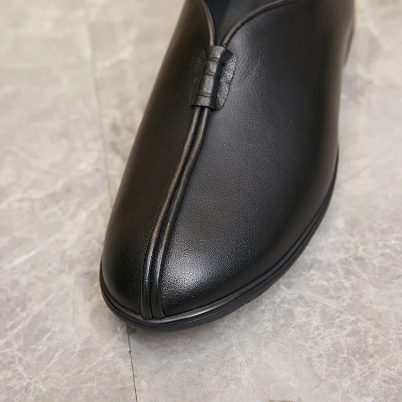 Мужские туфли из натуральной кожи на мягкой подошве повседневные кроссовки