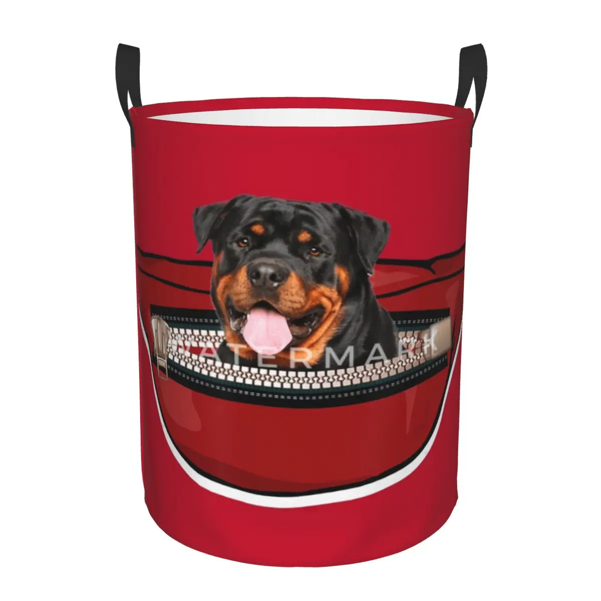 

Rottweiler Fanny Pack Bum Bag DropBag Dog Lover Circular hamper,Storage Basket WaterproofGreat for kitchensStorage of clothes