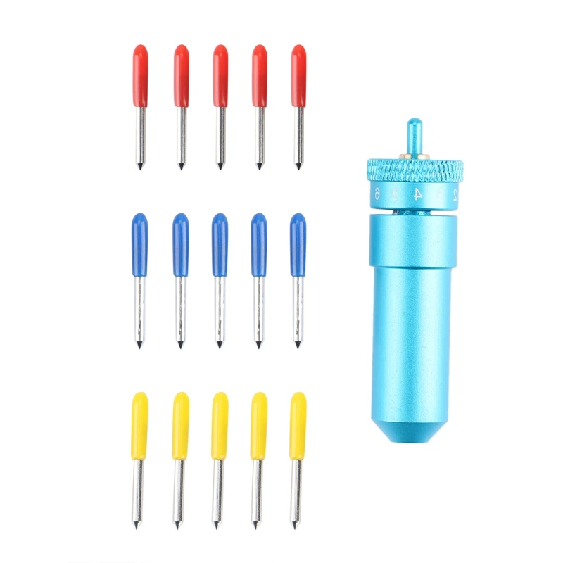 

15Pc 30/45/60 Degree Plotter Cutter Blade Holder For Silhouette Portrait 1/2 Silhouette Cameo C1 C2 C3+1Pc Blade Holder