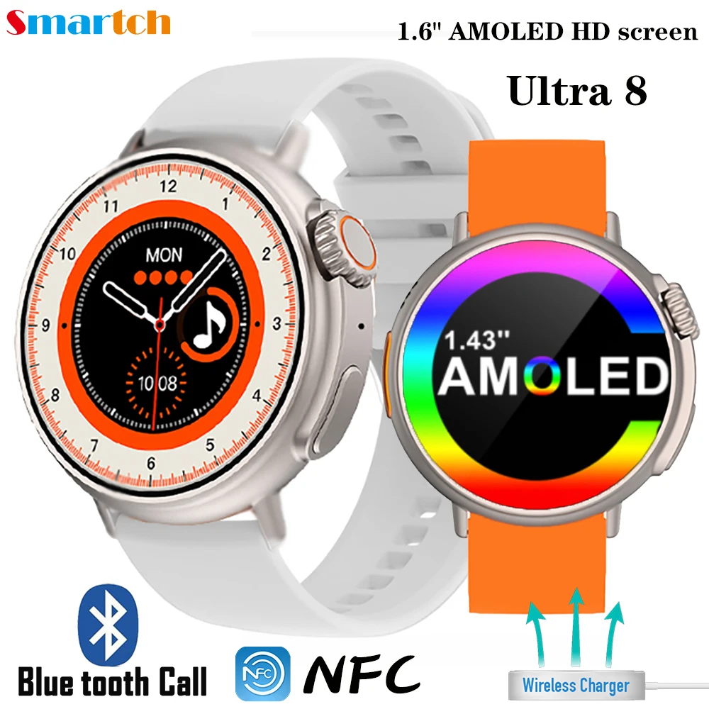 

Ultra Blue Tooth Call Smart Watch Women Series 8 Sport Fitness Heart Rate Wireless Charge Waterproof Men NFC Smartwatch PK MT30