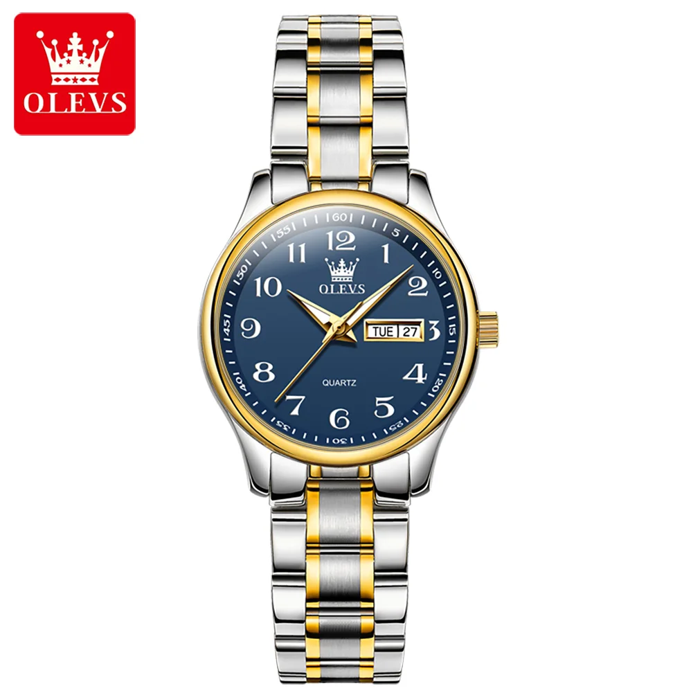 OLEVS Luxury Ladies Watches High Quality Waterproof Stainless Steel Women Quartz Watch For Women Reloj Mujer Dress WristWatch