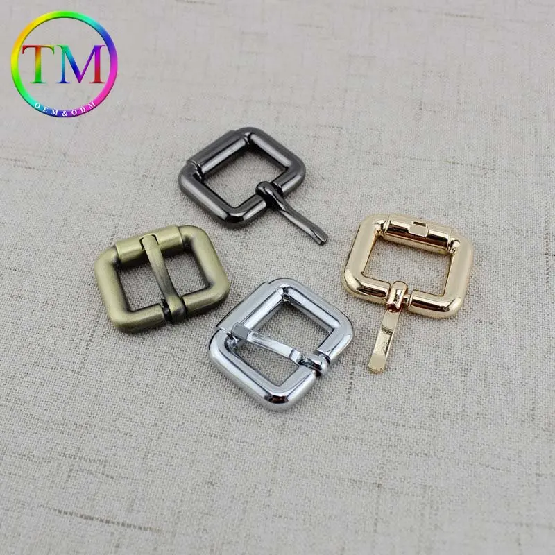 10-50Pcs 6Colors Metal Single Pin Buckle Handbag Strap Square Ring Adjuster Buckle For Belt Leather Craft Accessories