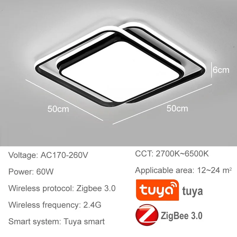 

Потолочный светильник ALZLZLAC Zigbee белый/черный