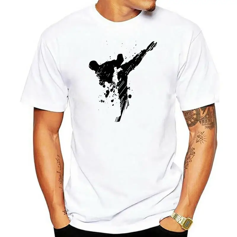 

New Men Taekwondo T Shirts O-Neck Short Sleeves Kong Fu Tshirt Kickboxing Karate Men's Top Summer Taekwondo T-shirt