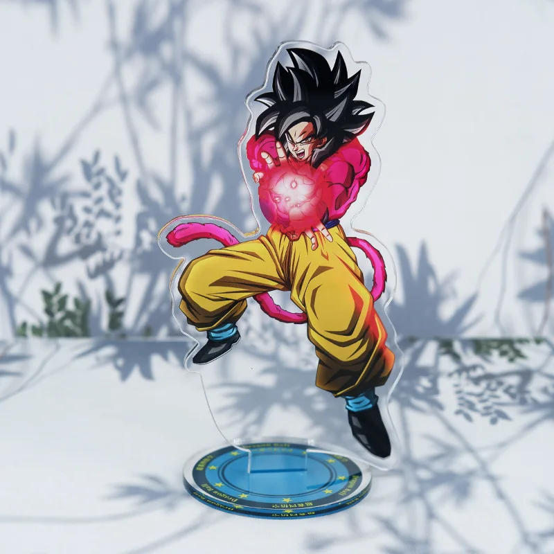 

16CM Anime Dragon Ball Sayajins Goku Vegeta Stand Standing Plates Action Figure Standing Figure Acrylic Toy Gift for Kids