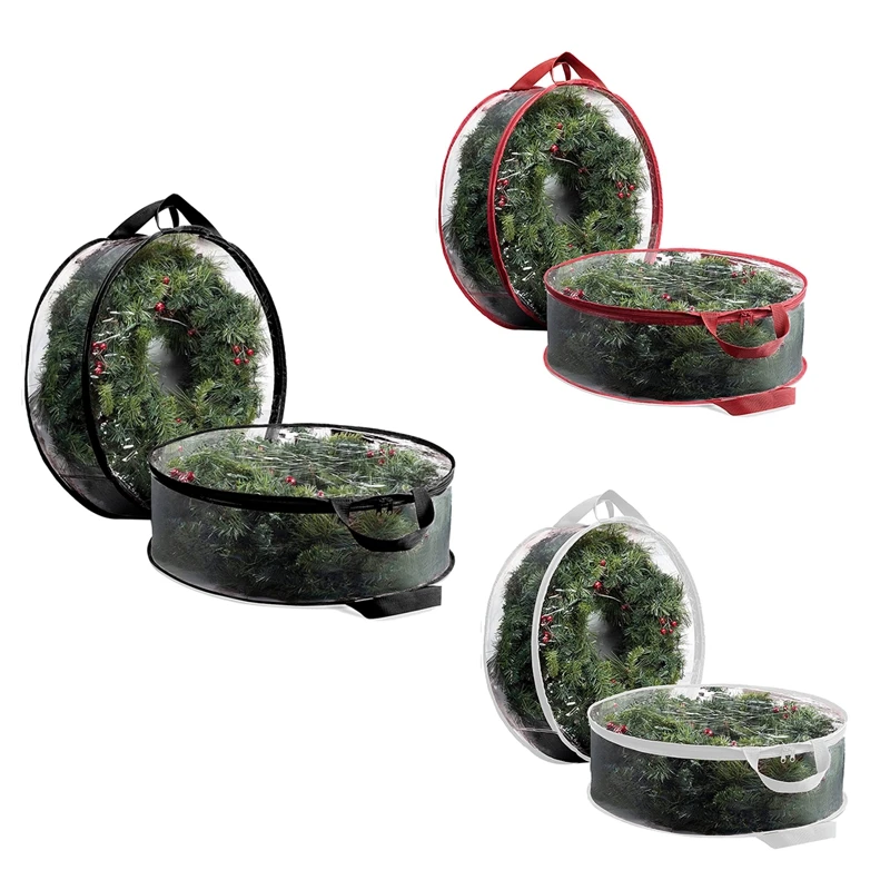 

2Pack Christmas Wreath Storage Container,Artificial Christmas Wreath Storage,Holiday Wreath Storage Bag