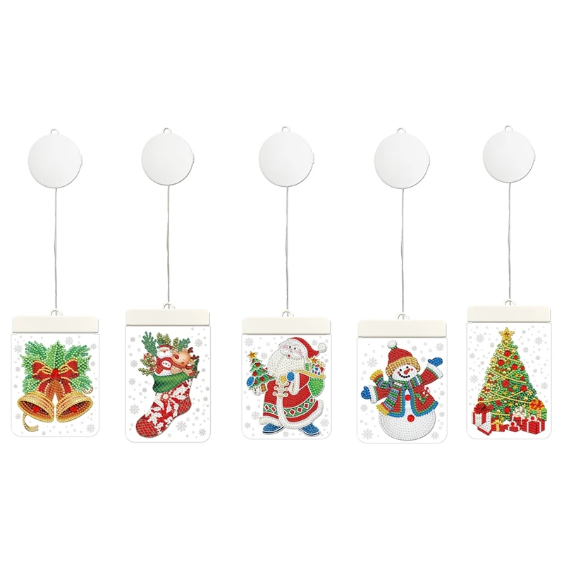 

DIY Light Card Ornaments Home Wall Decoration Hanging Diamond Painting Kit Christmas Cross Stitch Craft Gift