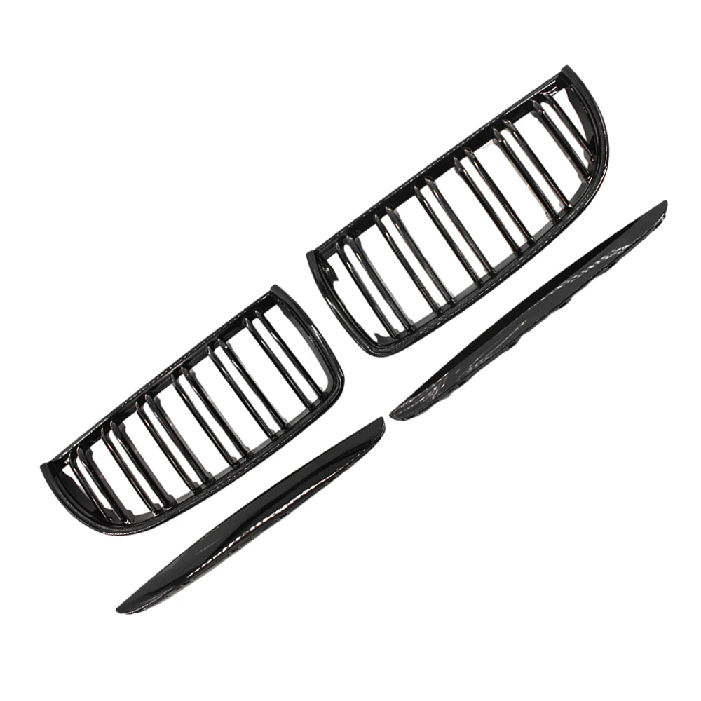 Передний бампер с решеткой почек глянцевый черный левый и правый для BMW 3 серии E90