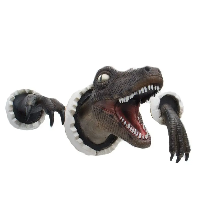 Новый В динозавре украшения для стен Велоцираптор 3 шт. костюм орнамент из смолы