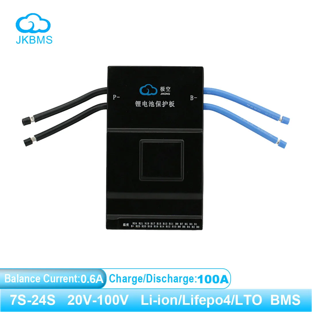 Аккумуляторная батарея Jikong 8S 9S 10S 11S 12S 13S 14S 15S 16S 20S 21S 24S Smart BMS 60A 80A 100A Active Balance Lifepo4 18650