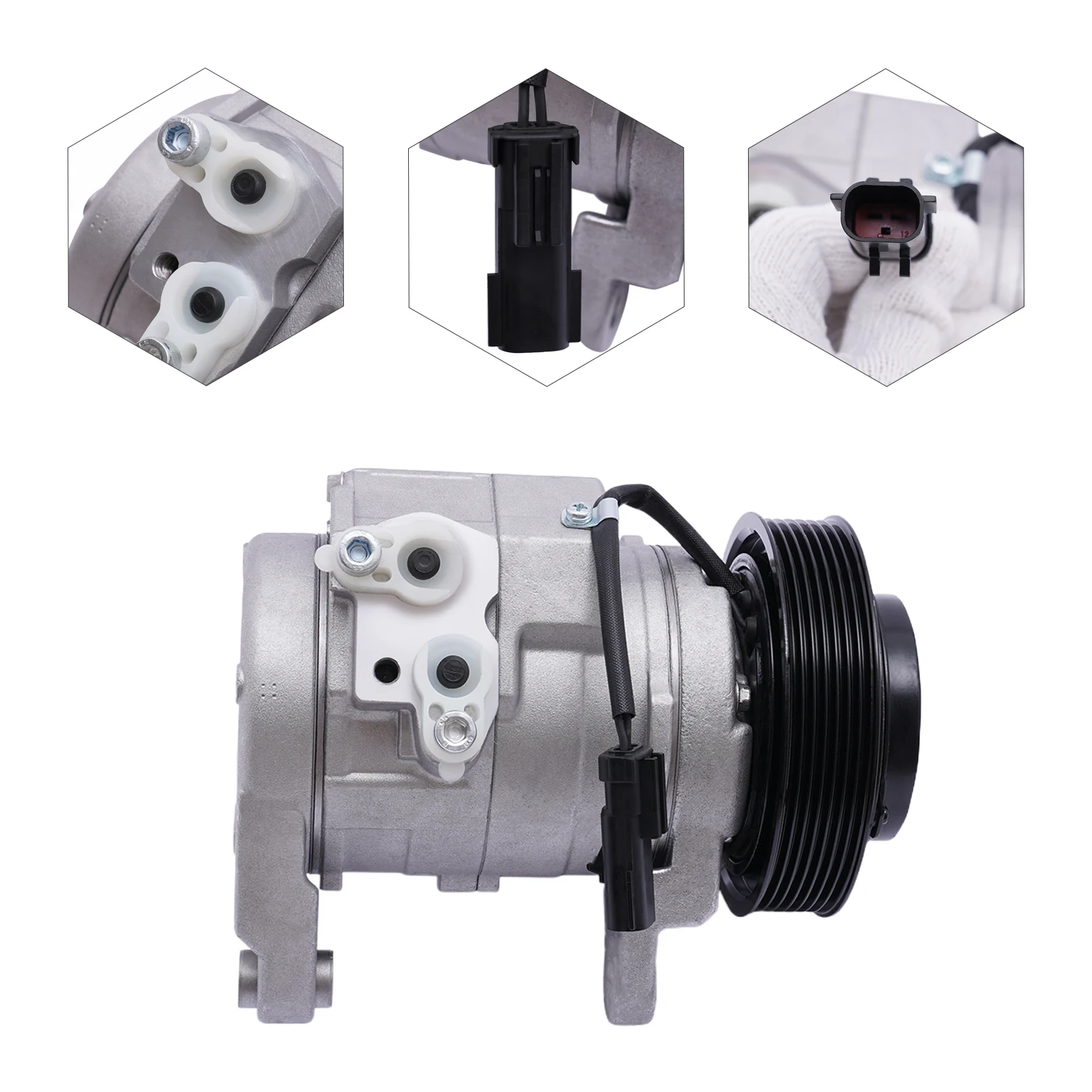 

For 1500 2500 3500/4000 5.7L 2004 2005 2006 2007 2008 Dodge Ram AC Compressor with Clutch NEW