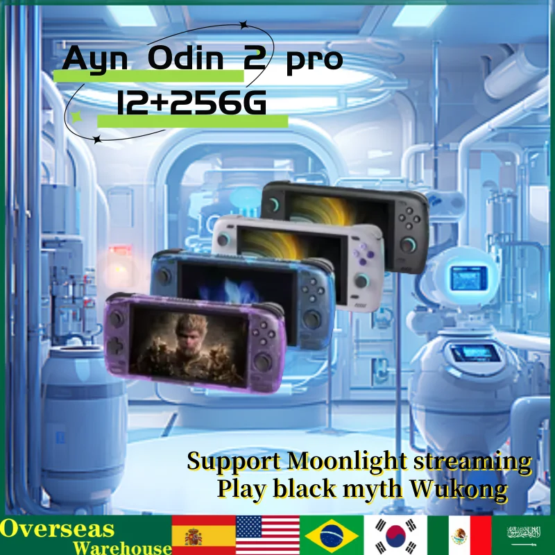 Портативная игровая консоль Ayn Odin 2 Pro портативная Psp Ps2 Ips Lcd Sc 6 дюймов экран 8 ГБ + 128