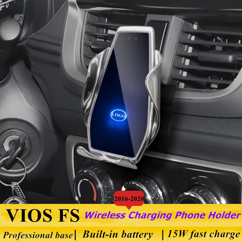 

Dedicated for Toyota VIOS FS 2016-2020 Car Phone Holder 15W Qi Wireless Charger for iPhone 11 12 Pro Xiaomi Samsung Huawei