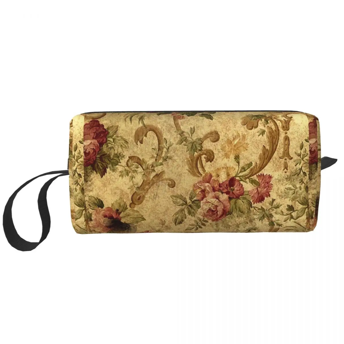 

Floral Elegant Victorian Rustic Large Makeup Bag Beauty Pouch Travel Cosmetic Bags Portable Toiletry Bag for Unisex