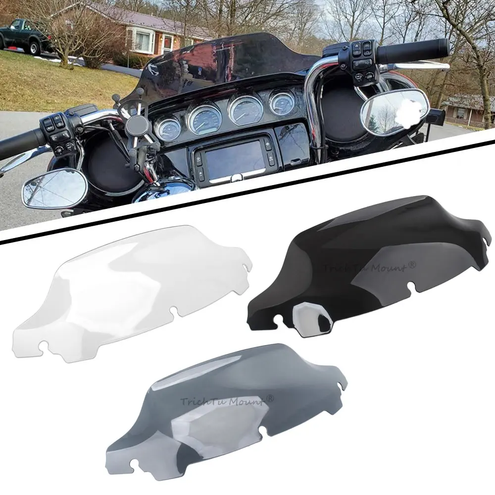 Фото 7-дюймовый верхний ветровой дефлектор (сплиттер) для Harley Touring Electra Street Glide Special Ultra Limited 2014-2025 №1