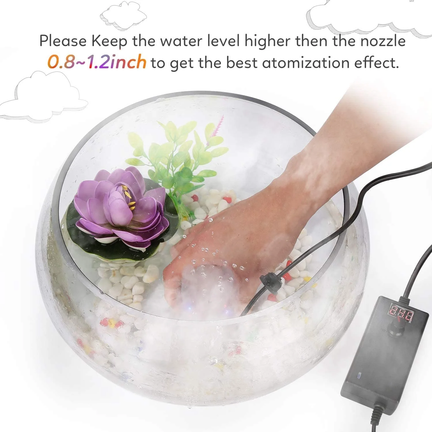 Генератор тумана генератор водяной фонтан пруд туманная машина распылитель